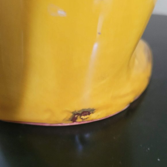 Single Mid Century Vintage Mustard Yellow Tall Panther Cat Statue #220 - Picture 6 of 6